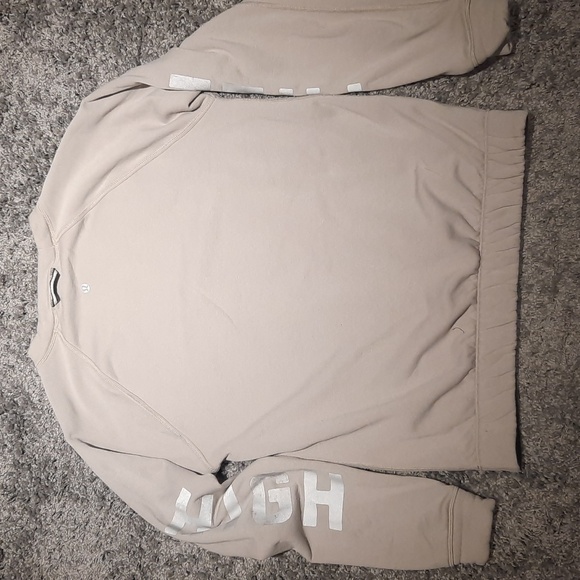 Lululemon Mile High Sweatshirt, gray/silver reflective S-M - Picture 2 of 5